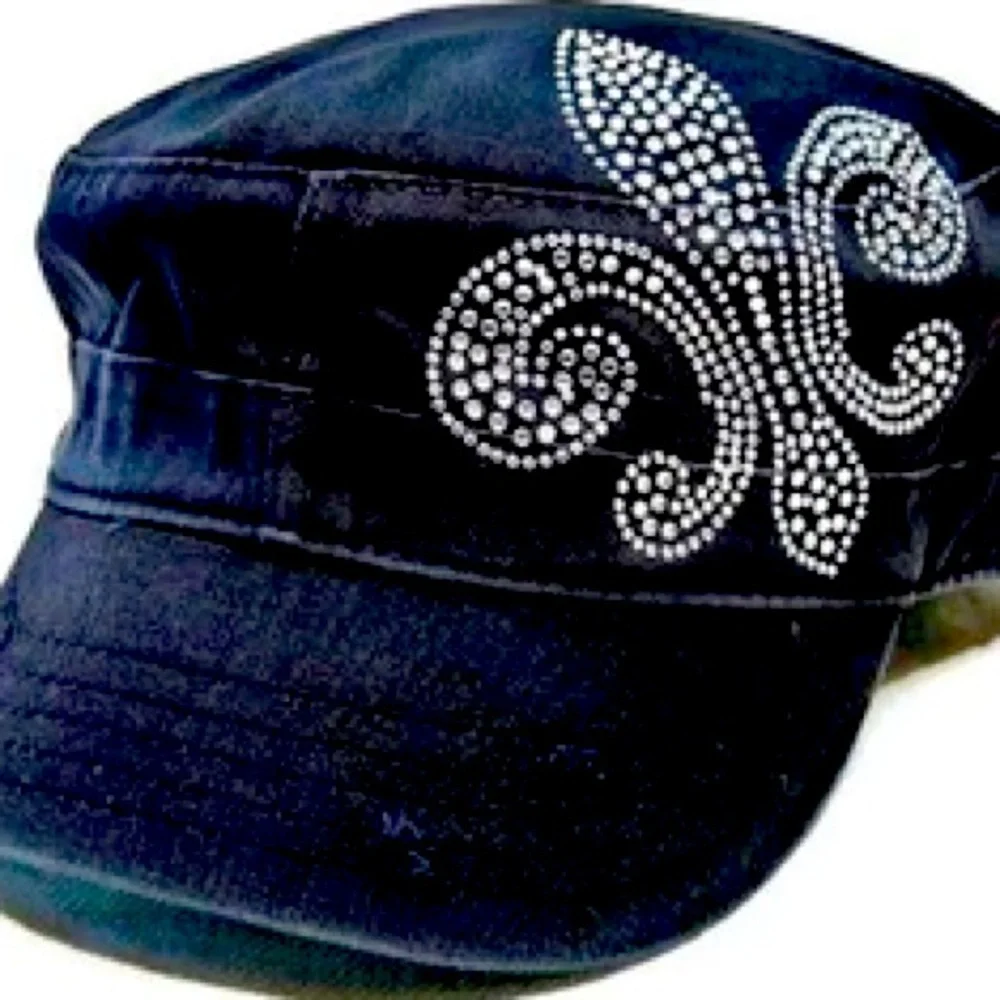 COPY - New with tags! Fleur bling distressed cadet cap.